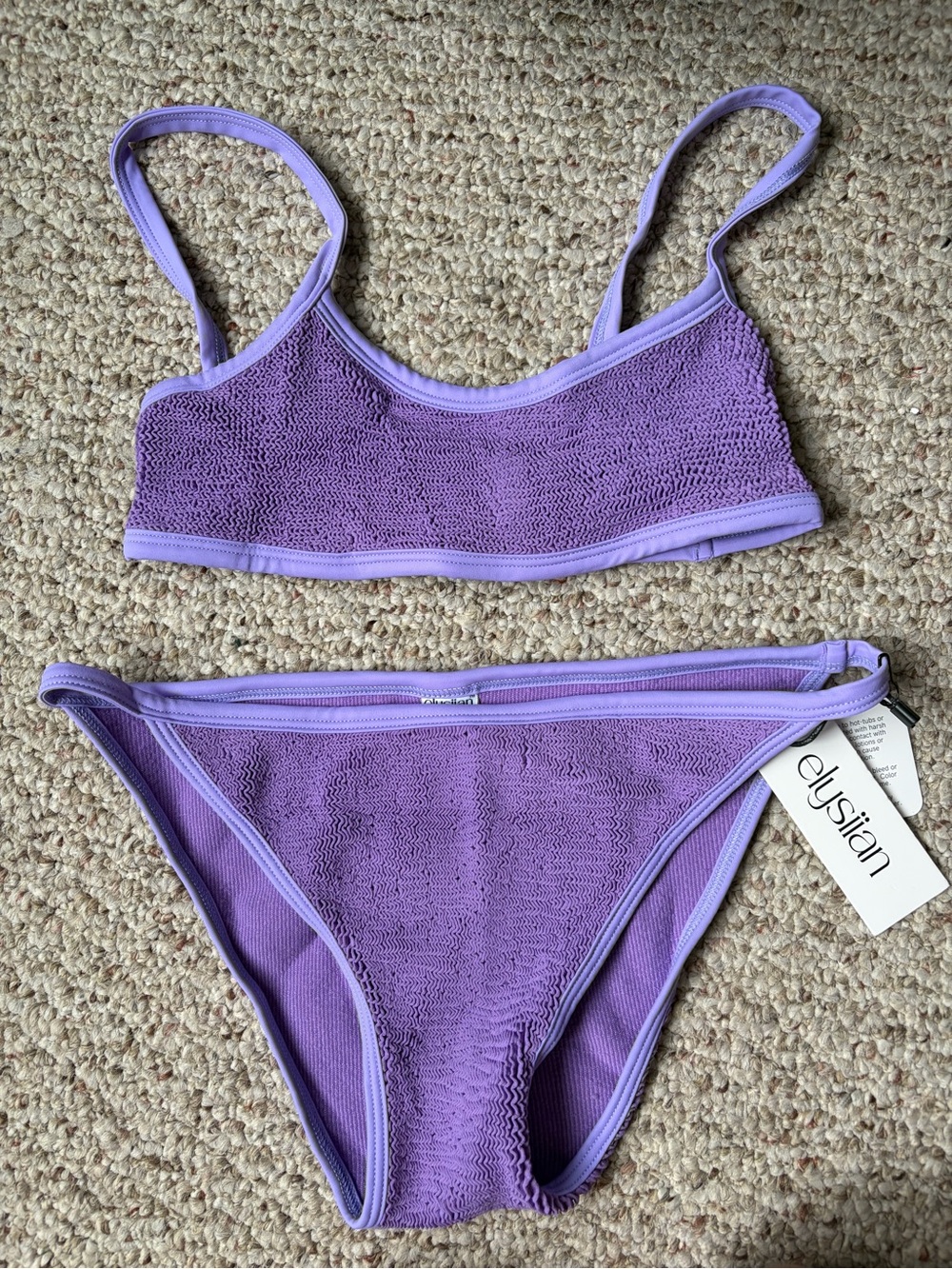 Elysiian Lavender Textured Bikini Set